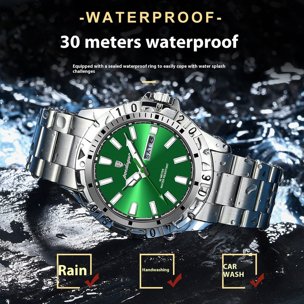 Swiss-Inspired Waterproof Men’s Luminous Watch – Ultra-Slim Casual Fashion Wristwatch