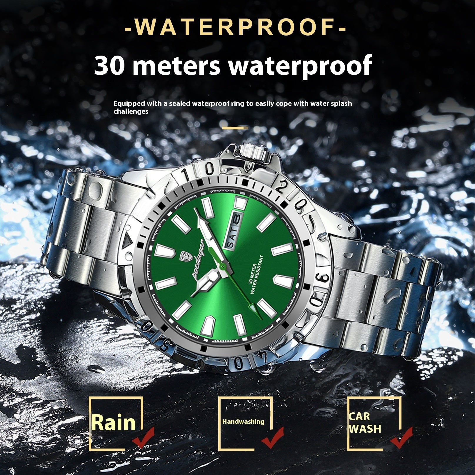Swiss-Inspired Waterproof Men’s Luminous Watch – Ultra-Slim Casual Fashion Wristwatch